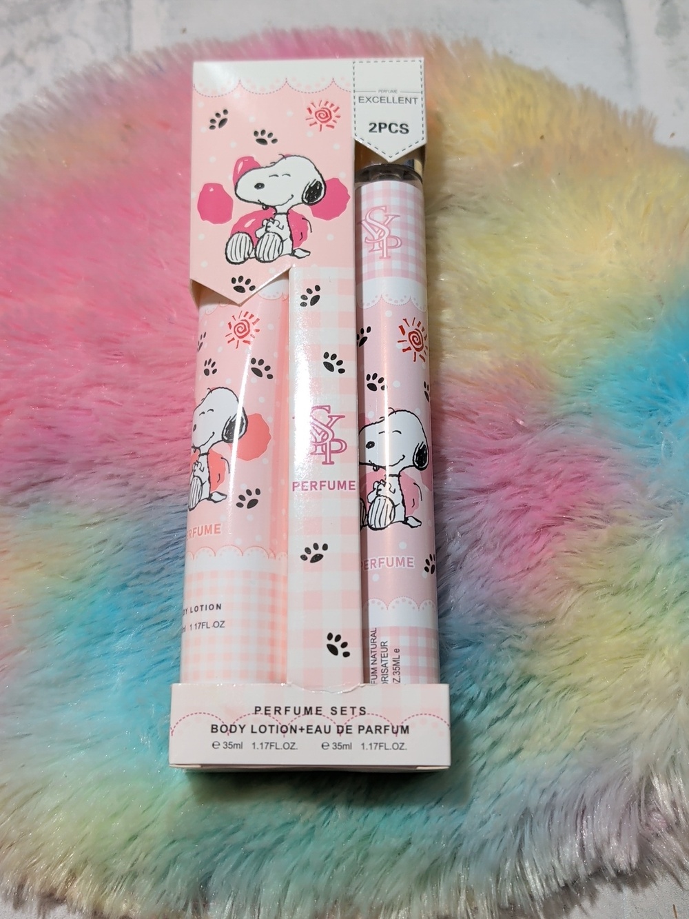 Snoopy Pink Perfume Roll-On Duo Strawberry's and Cream Scent